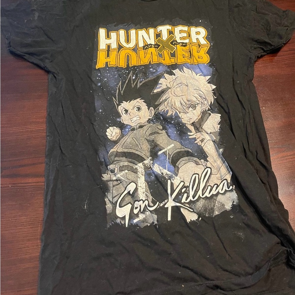Hunter x Hunter Black Short Sleeve Tee with Graphic Design